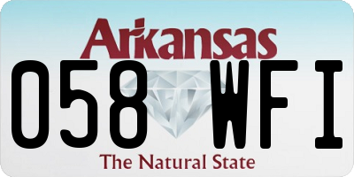 AR license plate 058WFI