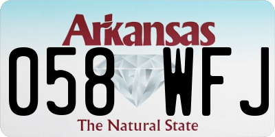 AR license plate 058WFJ