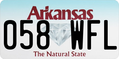 AR license plate 058WFL
