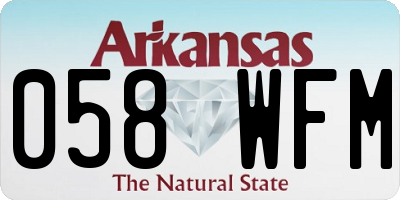 AR license plate 058WFM