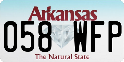 AR license plate 058WFP