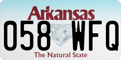 AR license plate 058WFQ