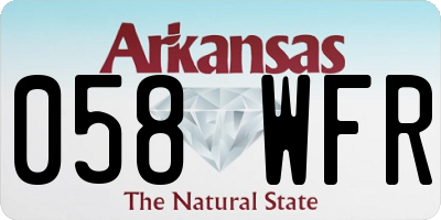 AR license plate 058WFR