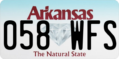 AR license plate 058WFS
