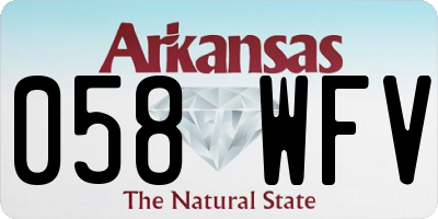 AR license plate 058WFV