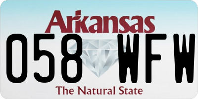 AR license plate 058WFW