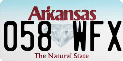 AR license plate 058WFX
