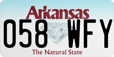 AR license plate 058WFY