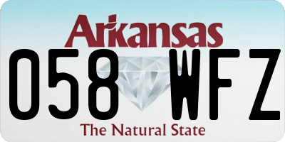 AR license plate 058WFZ