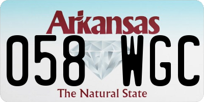 AR license plate 058WGC