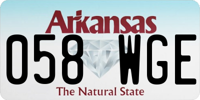 AR license plate 058WGE
