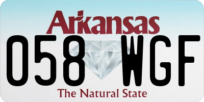 AR license plate 058WGF