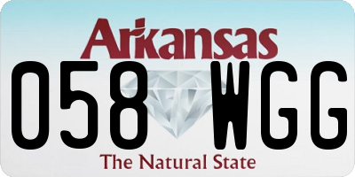 AR license plate 058WGG