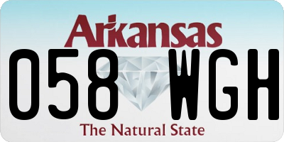 AR license plate 058WGH
