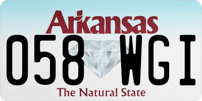 AR license plate 058WGI