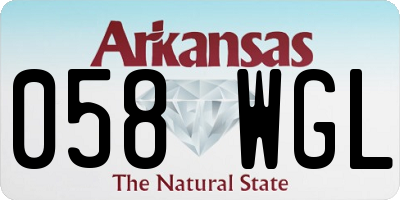 AR license plate 058WGL
