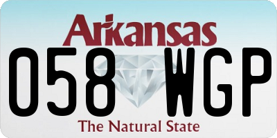 AR license plate 058WGP