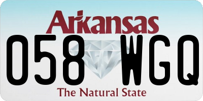 AR license plate 058WGQ