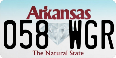 AR license plate 058WGR