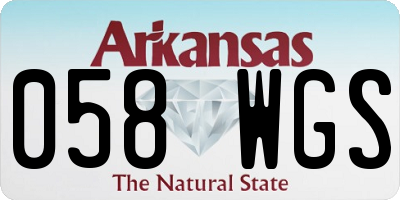 AR license plate 058WGS