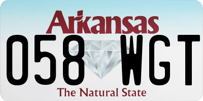 AR license plate 058WGT