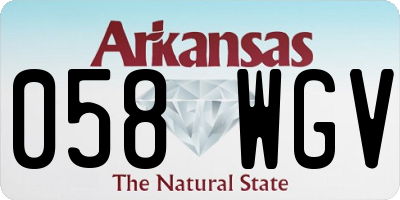 AR license plate 058WGV
