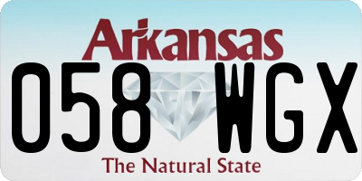 AR license plate 058WGX