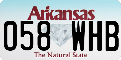 AR license plate 058WHB