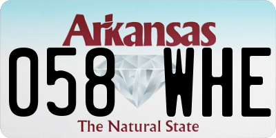 AR license plate 058WHE