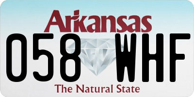 AR license plate 058WHF