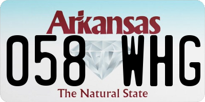 AR license plate 058WHG