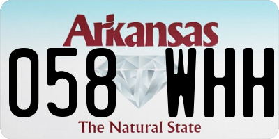 AR license plate 058WHH