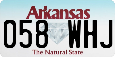 AR license plate 058WHJ