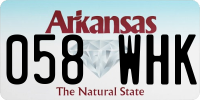 AR license plate 058WHK