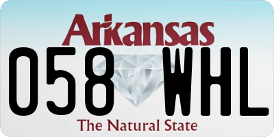 AR license plate 058WHL