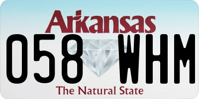 AR license plate 058WHM