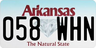 AR license plate 058WHN