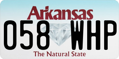 AR license plate 058WHP