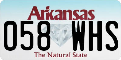 AR license plate 058WHS