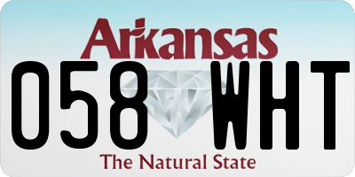 AR license plate 058WHT