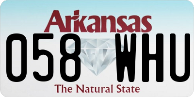 AR license plate 058WHU