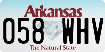 AR license plate 058WHV