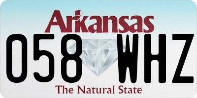 AR license plate 058WHZ