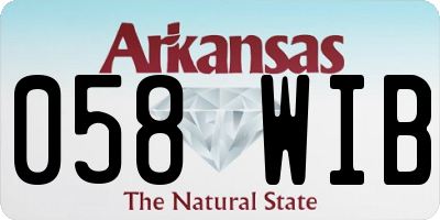 AR license plate 058WIB