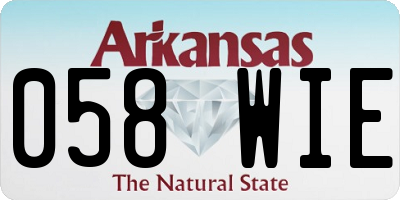 AR license plate 058WIE