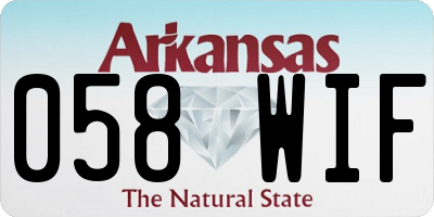 AR license plate 058WIF