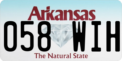 AR license plate 058WIH