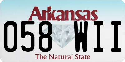 AR license plate 058WII