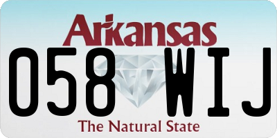 AR license plate 058WIJ