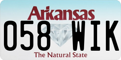 AR license plate 058WIK